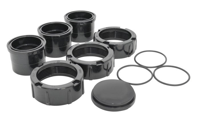 Jandy 2" x 2 1/2" Universal Half Unions and Drain Plug Assembly R0461800